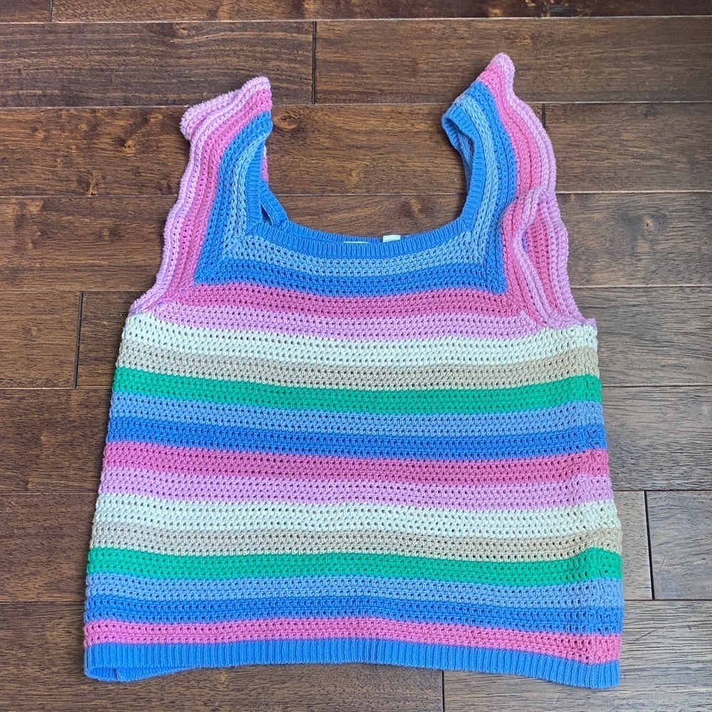 GAP Kids Colorful Crochet Tank Top